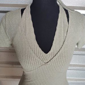 NWT The Buckle Layered Sage Green Short Sleeve top X-small